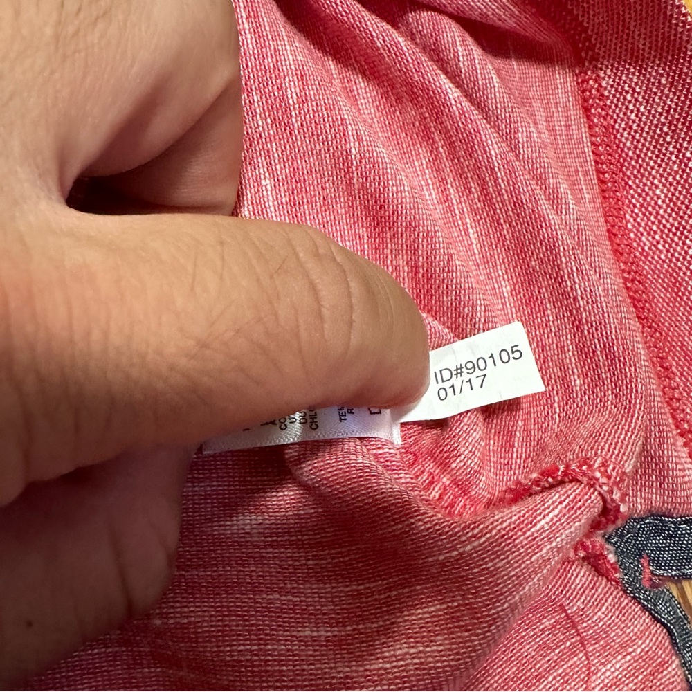 Express Pique Polo Shirt Mens XL Small Lion Red Heathered Breathable Summer New - Picture 8 of 9